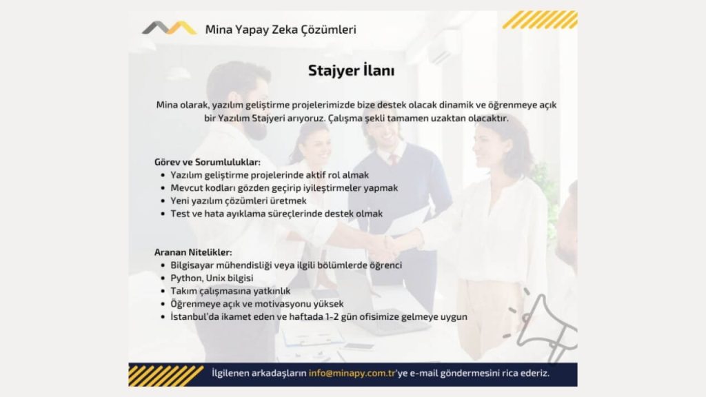 9 Haziran -  16 Haziran Staj İlanları