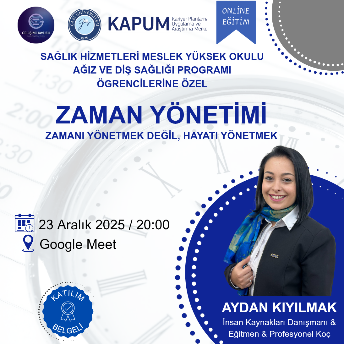 Zaman Yönetimi: Zamanı Yönetmek Değil, Hayatı Yönetmek