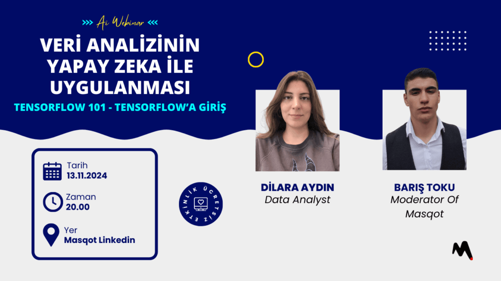 Masqot Veri Analizinin Yapay Zeka İle Uygulanması Webinarı Yakında Başlıyor!
