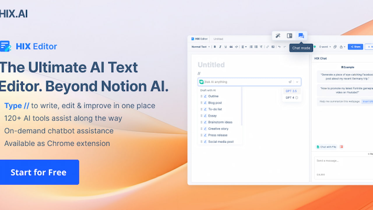 hix ai editor