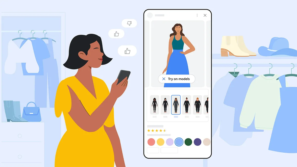Google Yapay zeka destekli sanal elbise deneyimi