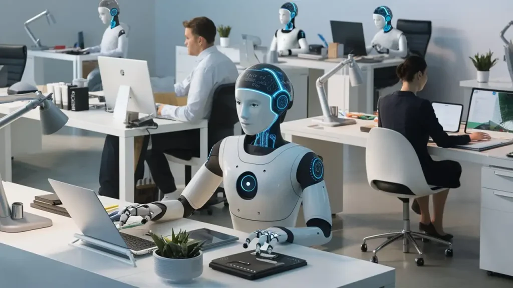 Ofiste çalışan robotlar