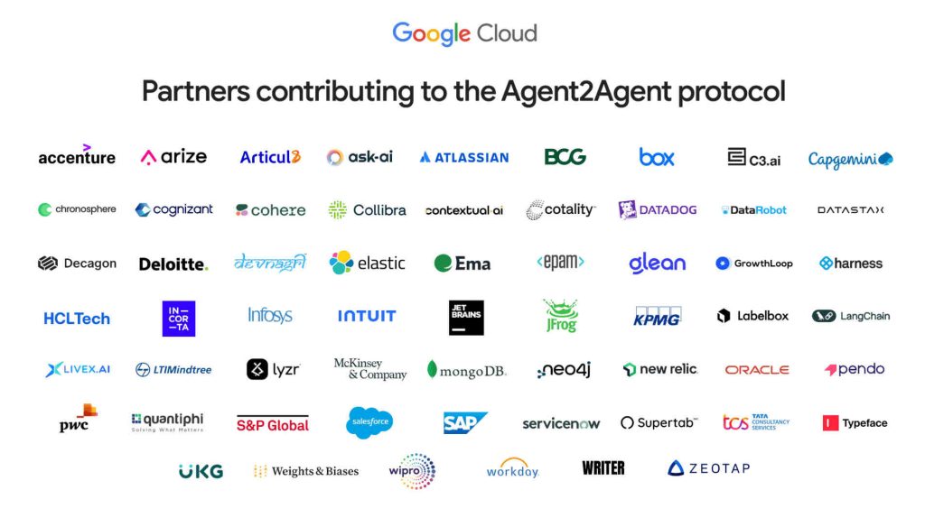 agent2agent protokolüne katkıda bulunanlar listesi