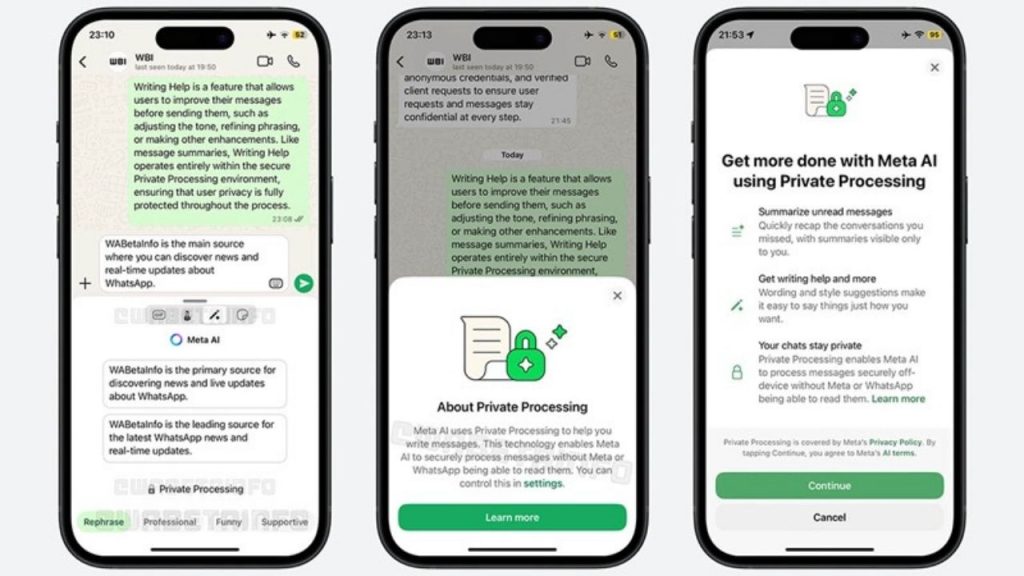 Meta Private Processing ile güvenli mesajlaşmayı sağlayan WhatsApp AI